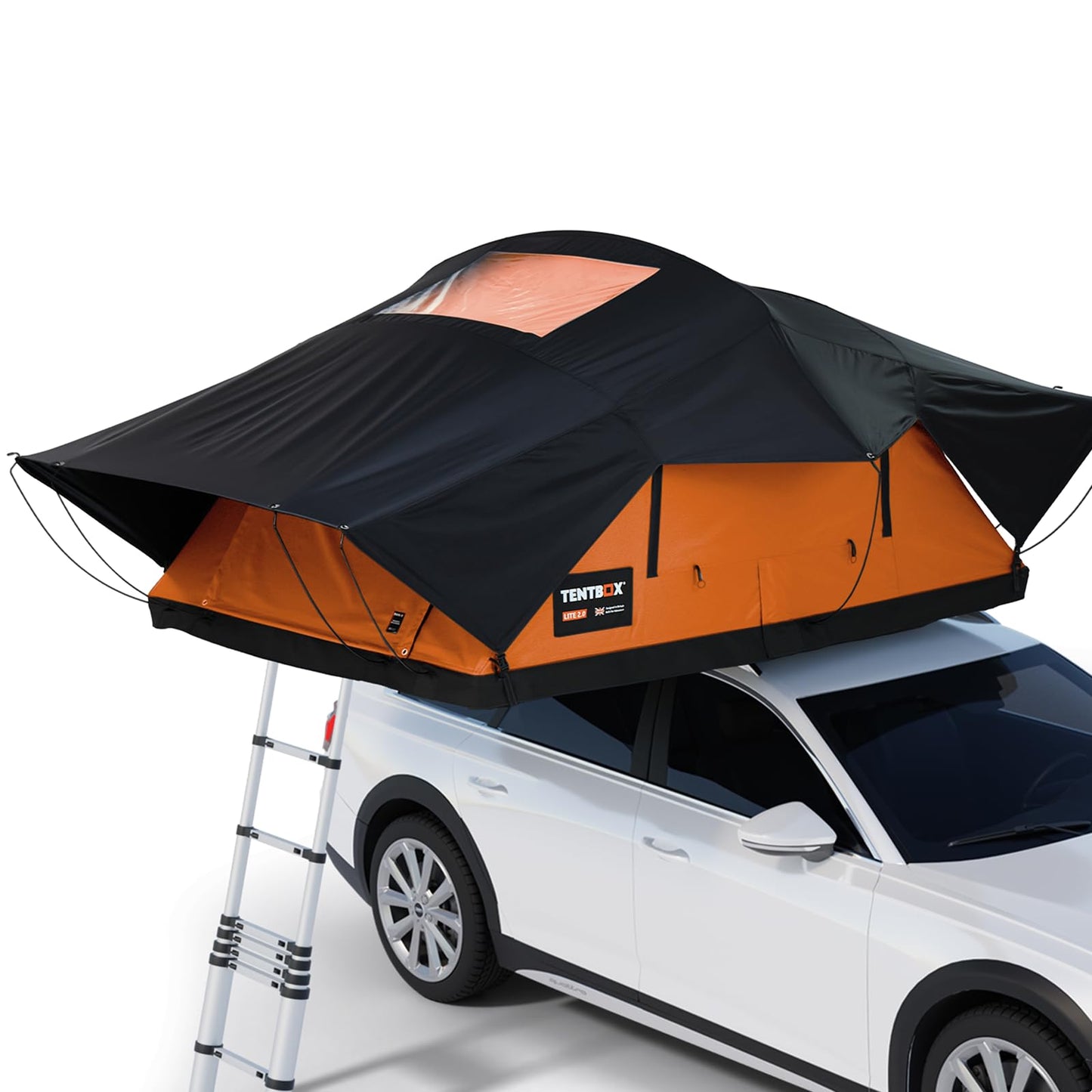 TentBox Lite XL - Sleeps 4 People - Car Roof Top Tent - Four Season Car Camping - Tent Box Roof Tent FITS Most Cars - Premium fold-Out Design, 30 Seconds Set-Up