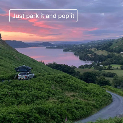 TentBox Lite XL - Sleeps 4 People - Car Roof Top Tent - Four Season Car Camping - Tent Box Roof Tent FITS Most Cars - Premium fold-Out Design, 30 Seconds Set-Up